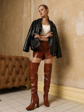 Anewsta Women'S Pu Leather Shorts